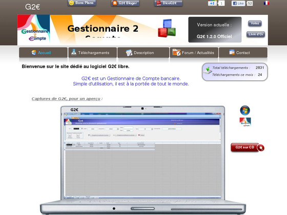 
G2€ - Gestionnaire de Compte bancaire gratuit.