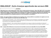 
Systme d'audit   de domaine: Dnslookup.fr