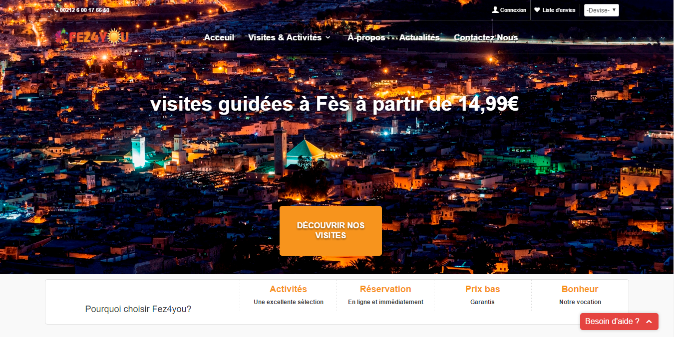 
Visites guides, excursions et activits  Fs, Ma